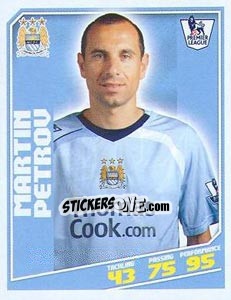 Figurina Martin Petrov - Premier League Inglese 2008-2009 n. 207 - Topps