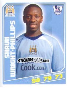 Sticker Shaun Wright-Phillips - Premier League Inglese 2008-2009 - Topps