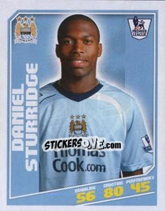 Sticker Daniel Sturridge - Premier League Inglese 2008-2009 - Topps