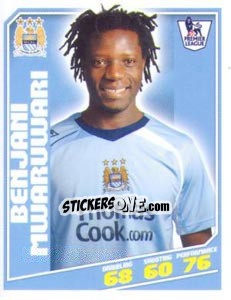 Sticker Benjani Mwaruwari - Premier League Inglese 2008-2009 n. 212 - Topps