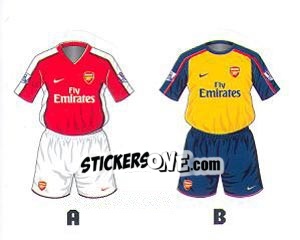 Figurina Arsenal Kits - Premier League Inglese 2008-2009 - Topps