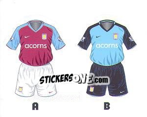 Cromo Aston Villa Kits - Premier League Inglese 2008-2009 - Topps