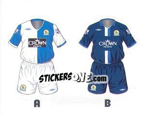 Sticker Blackburn Rovers Kits - Premier League Inglese 2008-2009 - Topps