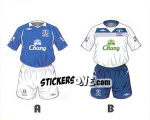 Figurina Everton Kits - Premier League Inglese 2008-2009 - Topps