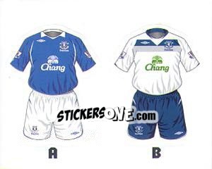 Sticker Everton Kits - Premier League Inglese 2008-2009 n. 218 - Topps