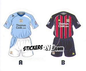 Cromo Manchester City Kits - Premier League Inglese 2008-2009 - Topps