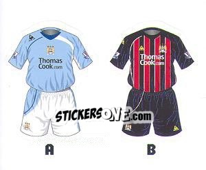 Sticker Manchester City Kits - Premier League Inglese 2008-2009 n. 222 - Topps