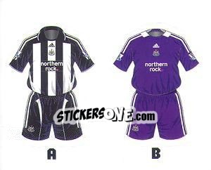 Figurina Newcastle United Kits - Premier League Inglese 2008-2009 - Topps