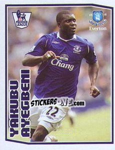 Figurina Yakubu Ayegbeni - Premier League Inglese 2008-2009 - Topps