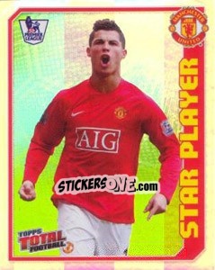 Sticker Cristiano Ronaldo (Star Player) - Premier League Inglese 2008-2009 - Topps