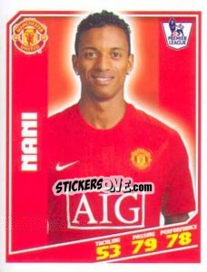 Sticker Nani - Premier League Inglese 2008-2009 n. 286 - Topps