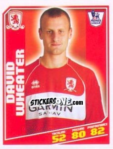 Figurina David Wheater - Premier League Inglese 2008-2009 - Topps