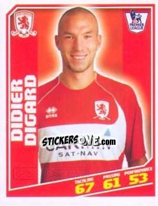 Figurina Didier Digard - Premier League Inglese 2008-2009 - Topps