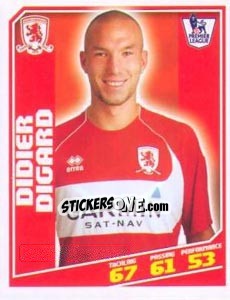 Sticker Didier Digard - Premier League Inglese 2008-2009 n. 303 - Topps