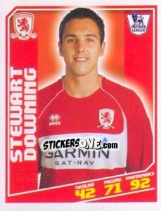 Figurina Stewart Downing - Premier League Inglese 2008-2009 - Topps