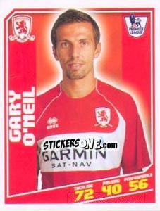 Sticker Gary O'Neil - Premier League Inglese 2008-2009 n. 307 - Topps