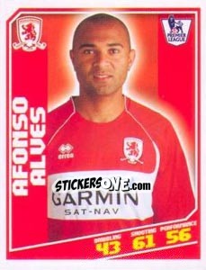 Sticker Afonso Alves - Premier League Inglese 2008-2009 - Topps