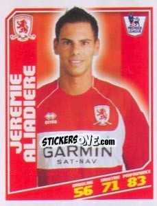 Sticker Jeremie Aliadiere - Premier League Inglese 2008-2009 n. 310 - Topps
