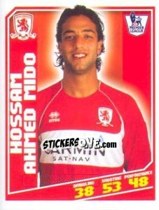 Cromo Hossam Ahmed Mido - Premier League Inglese 2008-2009 - Topps