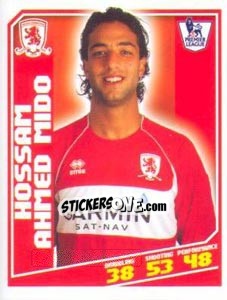 Sticker Hossam Ahmed Mido - Premier League Inglese 2008-2009 n. 311 - Topps