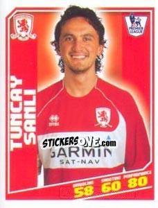 Figurina Tuncay Sanli - Premier League Inglese 2008-2009 - Topps