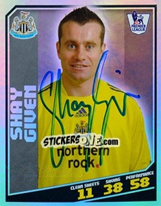 Figurina Shay Given - Premier League Inglese 2008-2009 - Topps