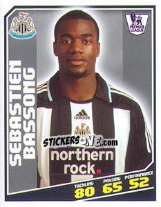 Sticker Sebastien Bassong - Premier League Inglese 2008-2009 - Topps