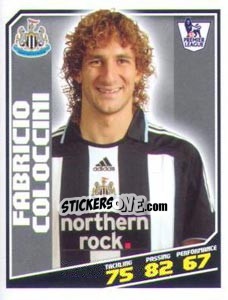 Sticker Fabricio Coloccini - Premier League Inglese 2008-2009 - Topps