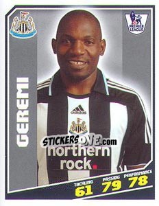 Sticker Geremi - Premier League Inglese 2008-2009 n. 322 - Topps