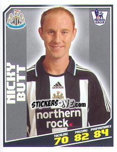 Sticker Nicky Butt - Premier League Inglese 2008-2009 n. 324 - Topps