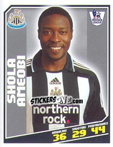Sticker Shola Ameobi - Premier League Inglese 2008-2009 n. 330 - Topps