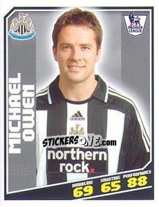 Sticker Michael Owen - Premier League Inglese 2008-2009 - Topps