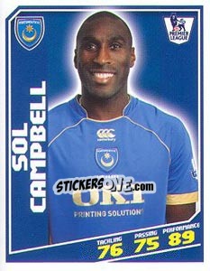 Sticker Sol Campbell - Premier League Inglese 2008-2009 - Topps