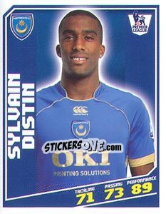 Figurina Sylvain Distin - Premier League Inglese 2008-2009 - Topps