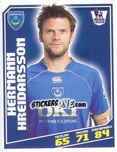 Sticker Hermann Hreidarsson - Premier League Inglese 2008-2009 n. 341 - Topps