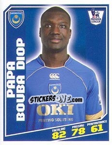 Sticker Papa Bouba Diop - Premier League Inglese 2008-2009 n. 346 - Topps
