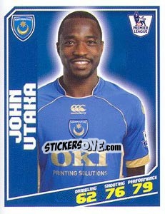 Sticker John Utaka - Premier League Inglese 2008-2009 n. 351 - Topps