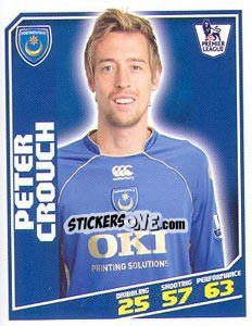 Sticker Peter Crouch - Premier League Inglese 2008-2009 n. 352 - Topps
