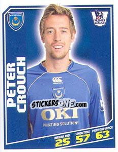 Figurina Peter Crouch - Premier League Inglese 2008-2009 - Topps