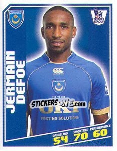 Figurina Jermain Defoe - Premier League Inglese 2008-2009 - Topps