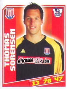 Sticker Thomas Sorensen - Premier League Inglese 2008-2009 n. 358 - Topps