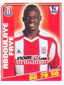 Figurina Abdoulaye Faye - Premier League Inglese 2008-2009 - Topps