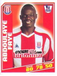 Sticker Abdoulaye Faye - Premier League Inglese 2008-2009 n. 361 - Topps