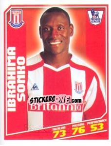 Figurina Ibrahima Sonko - Premier League Inglese 2008-2009 - Topps