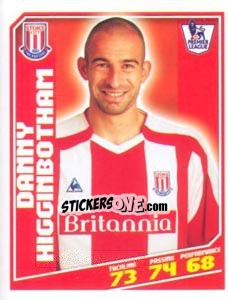Sticker Danny Higginbotham - Premier League Inglese 2008-2009 - Topps