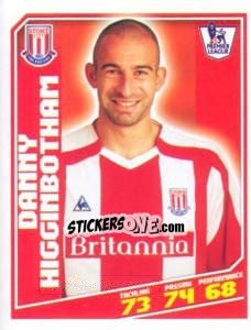 Sticker Danny Higginbotham - Premier League Inglese 2008-2009 n. 363 - Topps