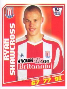 Figurina Ryan Shawcross - Premier League Inglese 2008-2009 - Topps