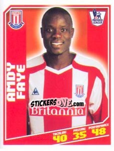 Sticker Amdy Faye - Premier League Inglese 2008-2009 - Topps