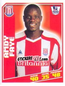 Sticker Amdy Faye - Premier League Inglese 2008-2009 n. 368 - Topps