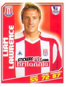 Figurina Liam Lawrence - Premier League Inglese 2008-2009 - Topps